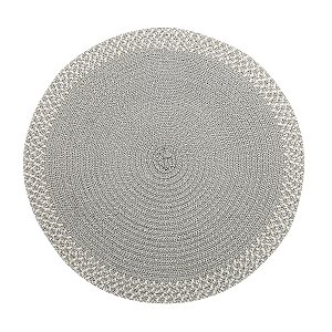 LUGAR AMERICANO 38CM DIAM BRANCO E PRETO TRESSED