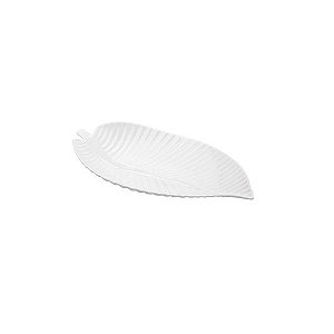 TRAVESSA DE PORCELANA FOLHA 45,5X25X5cm