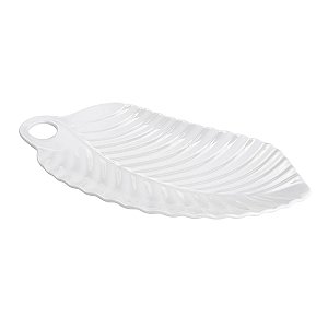 TRAVESSA DE PORCELANA FOLHA 33X18cm