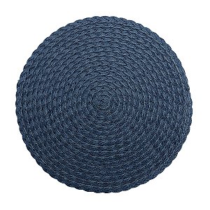 LUGAR AMERICANO DE PLÁSTICO LEAF AZUL ESCURO 38CM