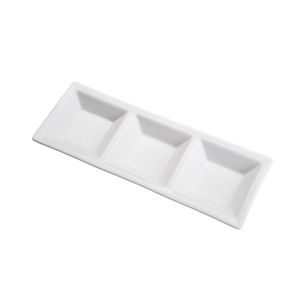 PETISQUEIRA DE PORCELANA C/3 DIVISÕES 30X11X2,5cm