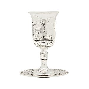 TAÇA P/VINHO DE ZAMAC C/PRATINHO