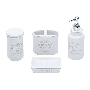 JG 4PC P/BANHEIRO DE CERÂMICA ROYAL BRANCO