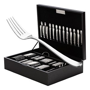 FAQUEIRO 101PC AÇO INOX OXFORD C/ESTOJO DE MADEIRA