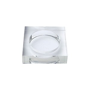 CINZEIRO DE CRISTAL QUADRADO 10X10X27CM