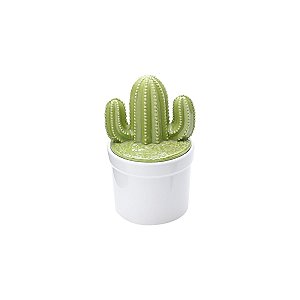 VASO DE CERÂMICA CACTOS VERDE 10X18CM