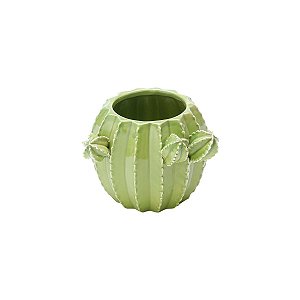 VASO DE CERÂMICA CACTOS VERDE 12X9,5CM