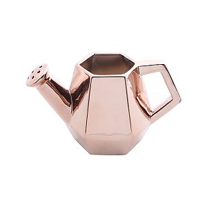 VASO DE CERÂMICA C/PINTURA ELETROSTÁTICA REGADOR ROSÉ GOLD