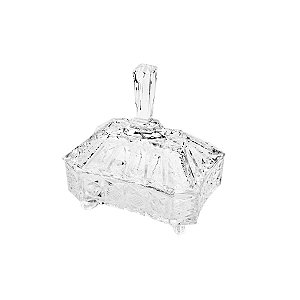 POTICHE C/PÉ DE CRISTAL MEGAN 19x14,5x21,5cm