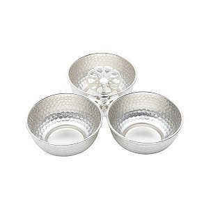 PETISQUEIRA TRIPLA  ZAMAC SILVER PLATED UNIVERSAL 21,5x20x11