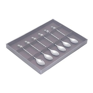 CJ 6 COLHERES P/CAFÉ DE ZAMAC SILVER PLATED PINEAPPLE 12,5cm