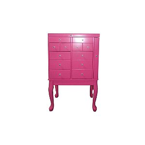 COMODA MADEIRA PORTA JOIAS BIJOUX ETERNAL 10 GAVETAS