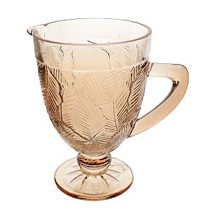 JARRA FOLHAGEM EM VIDRO COM PE 1L COR AMBAR LUSTER