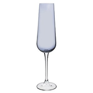 JOGO DE 6 TACAS PARA CHAMPANHE AMUNDSEN AZUL/ARDEA AZUL EM CRISTAL ECOLOGICO 220ML
