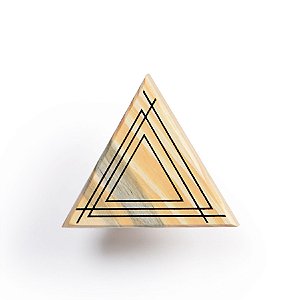 CABIDEIRO DE MADEIRA GEOMETRICO - TRIANGULO