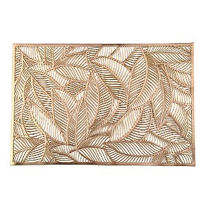 LUGAR AMERICANO EM PLASTICO L45XP30CM COR DOURADO