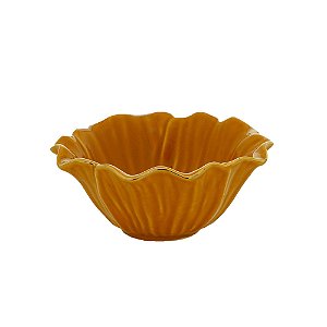 CJ 4 CENTROS DE MESA PORCELANA MOSTARDA 13x6cm