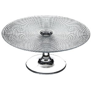 PRATO PARA BOLO PATISSERIE COM PE EM VIDRO D28CM