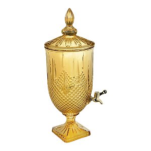 DISPENSER CRISTAL ECOLÓGICO TORNEIRA PRATEADA DIAMANTE 4,5l