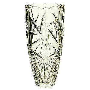 VASO PINWHEEL EM CRISTAL ECOLOGICO D12,5XA25CM COR VERDE