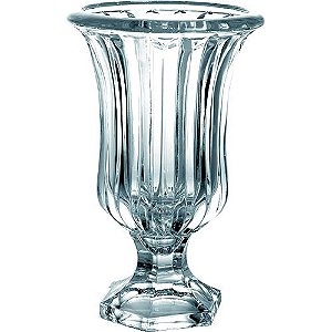 VASO FLORERO COM PE EM CRISTAL ECOLOGICO D12XA19CM