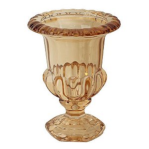 VASO COM PE ATHENAS CRISTAL ECOLOGICO D11,5XA15CM COR AMBAR
