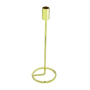 CASTIÇAL METAL DOURADO 9x28cm