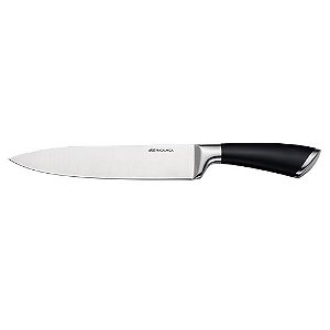 FACA CHEF HANZO ACO INOX 2,5MM CABO COR PRETO 33,4CM 162GRS