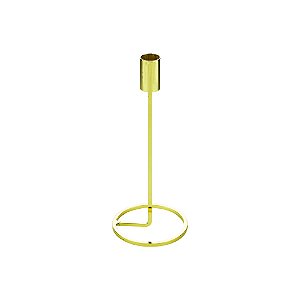 CASTIÇAL METAL DOURADO 9x23cm