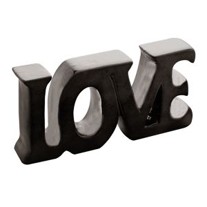 LETRAS DECORATIVAS CERÂMICA LOVE CAPSLOCK PRETA 18,5x3,5x9cm