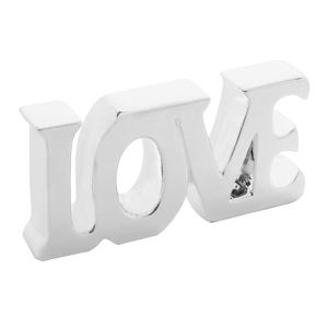 LETRAS DECORATIVAS CERÂMICA LOVE CAPSLOCK 18,5x3,5x9cm