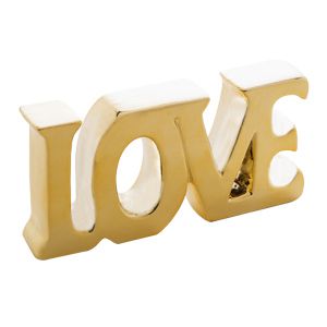 LETRAS DECORATIVAS CERÂMICA LOVE CAPSLOCK 18,5x3,5x9cm