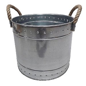 CHAMPANHEIRA EM FERRO GALVANIZADO D25XA19CM
