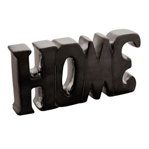 LETRAS DECORATIVAS CERÂMICA HOME CAPSLOCK PRETA 18,5x3,5x9cm