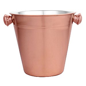BALDE PARA GELO EM ACO INOX 1,25L D14XA13,5CM COR COBRE