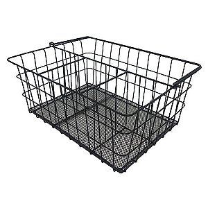 CESTA P/TALHERES E COPOS EM FERRO L36XP27XA15,5CM COR PRETO
