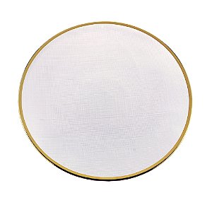 PRATO RASO CRISTAL C/BORDA DOURADA LINEN 26cm