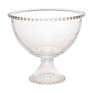 SALADEIRA CRISTAL C/PÉ PEARL 21x19cm