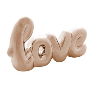 LETRAS DECORATIVAS CERÂMICA LOVE HAND WRITING 12,5x1,5x8cm