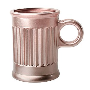 JOGO DE 6 XICARAS PARA CAFE COFFEE TIME EM CRISTAL 85ML COR COBRE