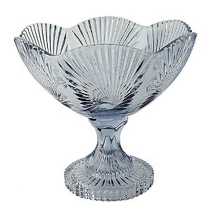 CENTRO MESA LIRICA PE CRISTAL ECOLOGICO 25X22 COR AZUL