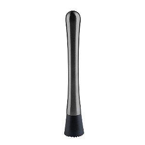 SOCADOR OPEN BAR EM ACO INOX E PLASTICO D3,3XA21CM COR PRETO