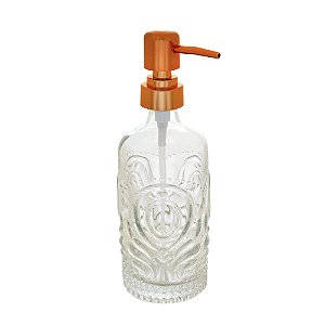 CJ 3PC P/BANHEIRO DE VIDRO PIERRE GOLD ROSÉ