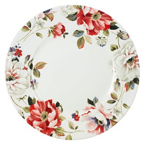 PRATO RASO ORIANA WHITE EM PORCELANA 28CM