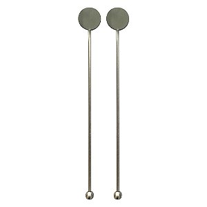 CONJUNTO DE MISTURADORES BOLINHA PARA DRINK 2 PECAS EM ACO INOX A19CM COR PRATA