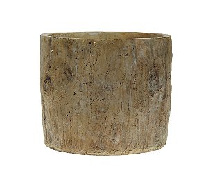VASO DECORATIVO CIMENTO TRONCO 15x13cm