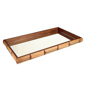 BANDEJA RETANGULAR MADEIRA BAMBOO L60XP35XA4,5CM COR MARROM
