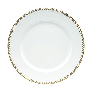 SOUSPLAT DE PLÁSTICO BORDADO BRANCO 33cm