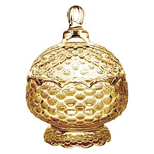 POTICHE DECORATIVO C/PÉ CRISTAL CHUMBO PINEAPPLE 11x15cm