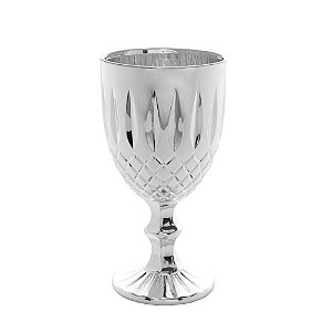 CJ 6 TAÇAS VIDRO P/ÁGUA GREEK PRATEADO 345ml